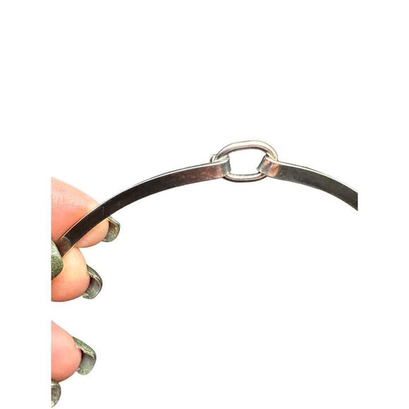 Sterling silver 925 choker slide necklace with hook clasp retro - Picture 5 of 6